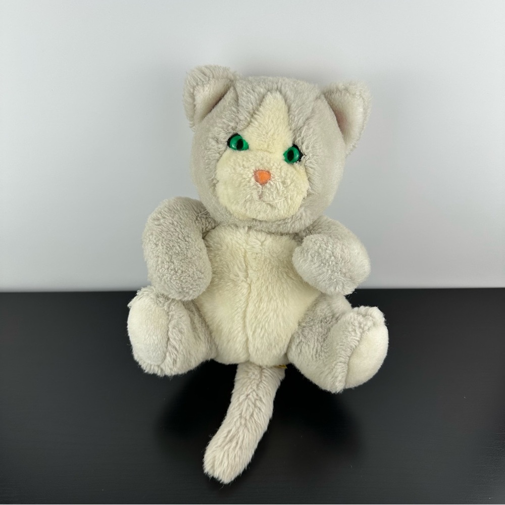 VTG 1985 24K Polar Puff Special Effects 4126 Crissy Plush Cat Green Eyes 10”